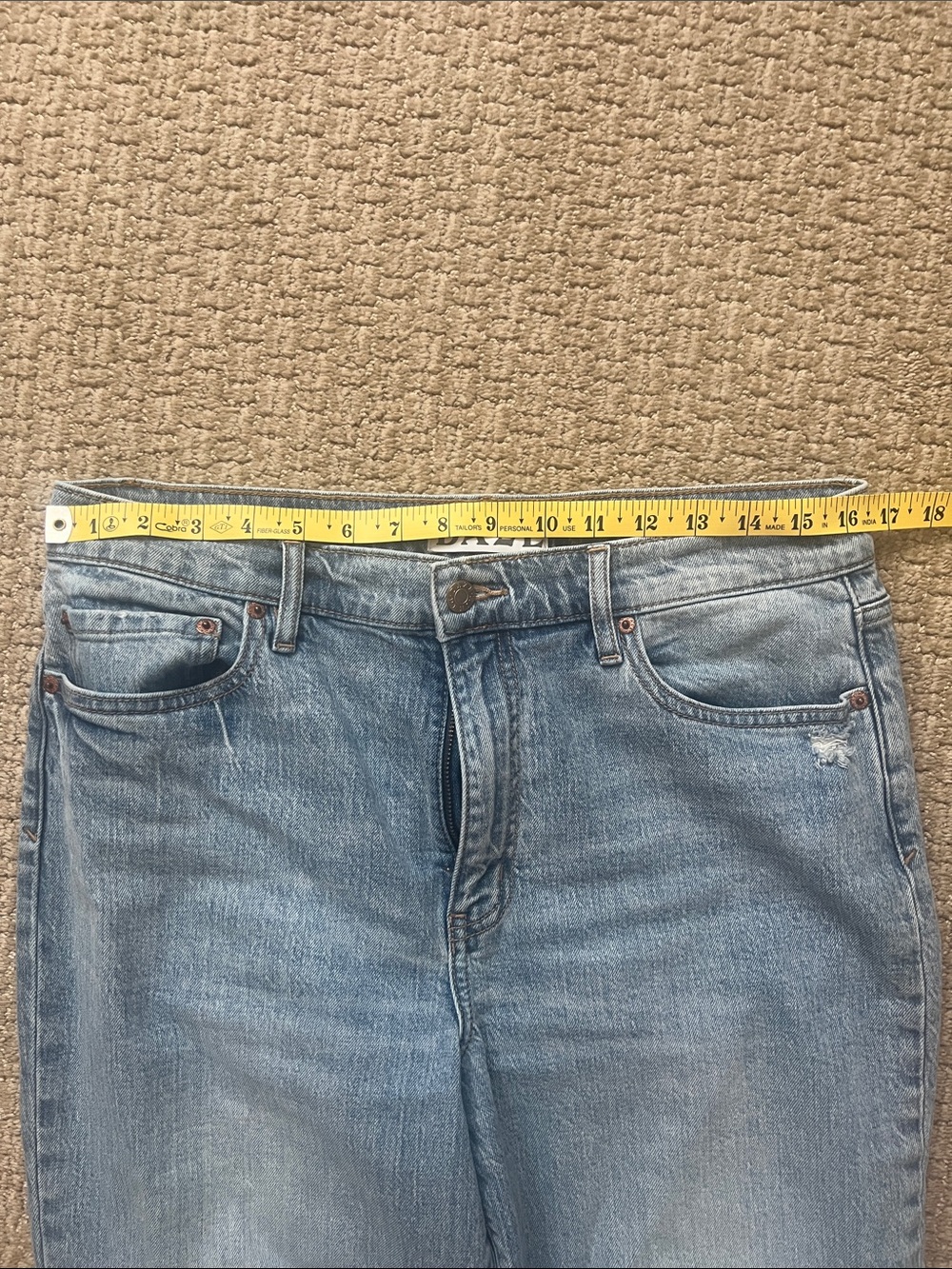 DAZE Straight Leg Jeans in Light Wash Blue - Picture 8 of 12